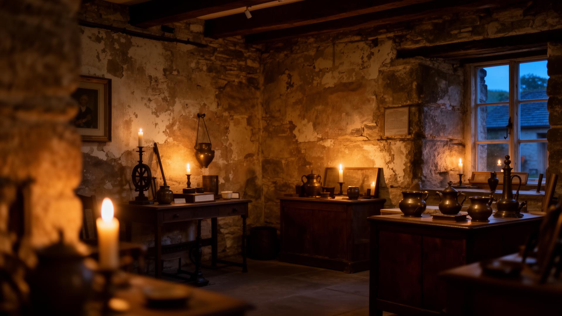 Candlelit heritage interior